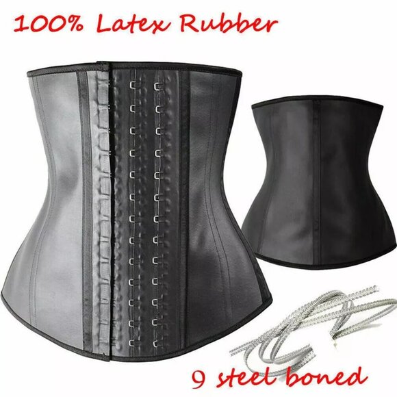thumbnail image 2 of Latex Waist Trainer Corset - Underbust Body Shaper For Women, Slimming Shapewear 2 of 9